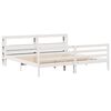 vidaXL Cadre de lit avec t&ecirc;te de lit sans matelas blanc 180x200 cm