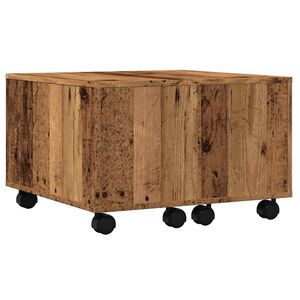 vidaXL Table basse vieux bois 60x60x38 cm bois d'ing&eacute;nierie