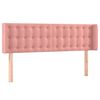 vidaXL T&ecirc;te de lit &agrave; LED Rose 147x16x78/88 cm Velours