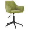vidaXL Chaises pivotantes &agrave; manger lot de 4 vert clair velours