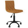 vidaXL Chaise pivotante de salle &agrave; manger Marron Velours