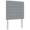 vidaXL Lit &agrave; ressorts avec matelas gris fonc&eacute; 90x190 cm Gris clair