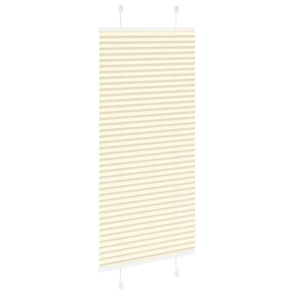 vidaXL Store pliss&eacute; cr&egrave;me 60x100 cm largeur du tissu 59,4 cm polyester