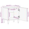 vidaXL Tables chevet 2 pcs gris clair 40x33x46 cm bois manguier solide