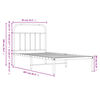 vidaXL Cadre de lit m&eacute;tal sans matelas avec t&ecirc;te de lit noir 80x200 cm