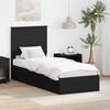 vidaXL Lit de Rangement avec tiroir Noir 75 x 190 cm Bois d'ing&eacute;nierie