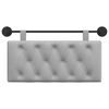 vidaXL T&ecirc;te de lit suspendue Gris nuage 100 x 55 x 7 cm tissu
