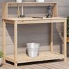 vidaXL Table de rempotage et &eacute;tag&egrave;res 108x50x109,5 cm bois massif pin