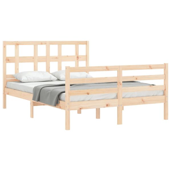 vidaXL Cadre de lit sans matelas bois massif