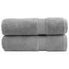 vidaXL Essuie-mains de qualit&eacute; sup&eacute;rieure SOLUND 2 pcs gris 600 g/m&sup2;