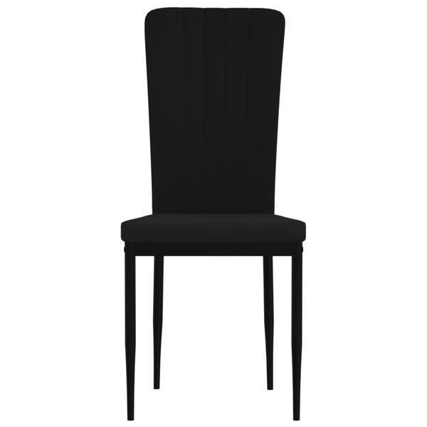 vidaXL Chaises &agrave; manger lot de 4 Noir Velours