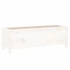 vidaXL Lit sur&eacute;lev&eacute; de jardin blanc 119,5x40x39 cm bois de pin massif