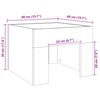 vidaXL Table de chevet avec LED infini ch&ecirc;ne marron 40x40x30 cm