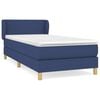 vidaXL Sommier &agrave; lattes de lit avec matelas Bleu 80x200 cm Tissu