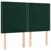 vidaXL Sommier &agrave; lattes de lit et matelas Vert fonc&eacute; 140x190cm Velours