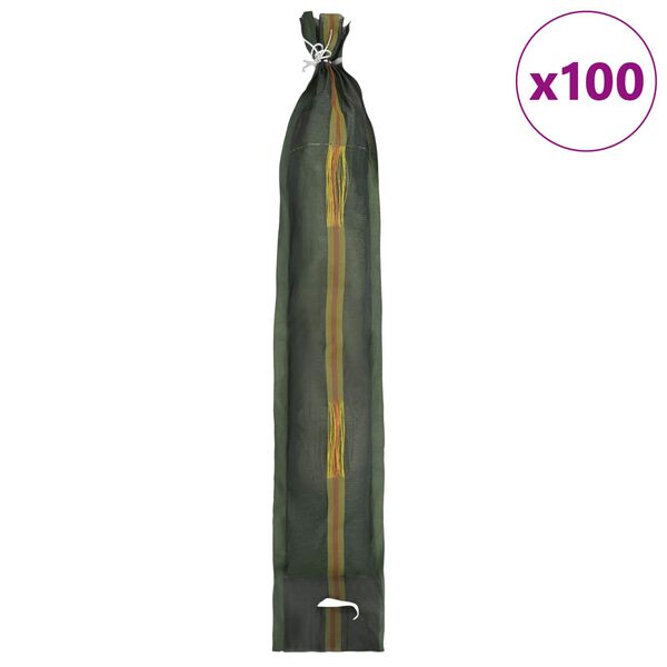 vidaXL Sacs de sable 100 pcs Vert 120 x 27 cm HDPE