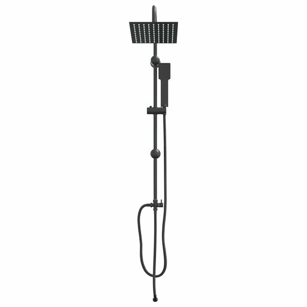 vidaXL Ensemble de Douche Noir 47 x 20 x 95 cm Acier inoxydable