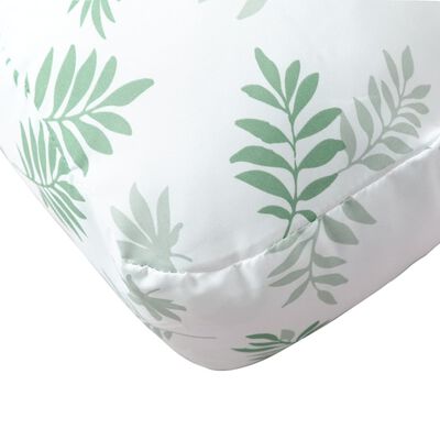 vidaXL Coussin de palette motif de feuilles 60x40x12 cm tissu