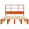 vidaXL Lit biblioth&egrave;que sans matelas cire marron 120x200cm bois massif