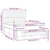 vidaXL Sommier &agrave; lattes de lit avec matelas Marron fonc&eacute; 140x190 cm