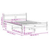 vidaXL Cadre de lit sans matelas 135x190 cm bois de pin massif