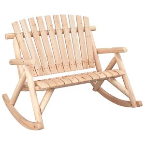vidaXL Banc &agrave; bascule jardin 2 places 123x96x102 cm bois massif &eacute;pic&eacute;a