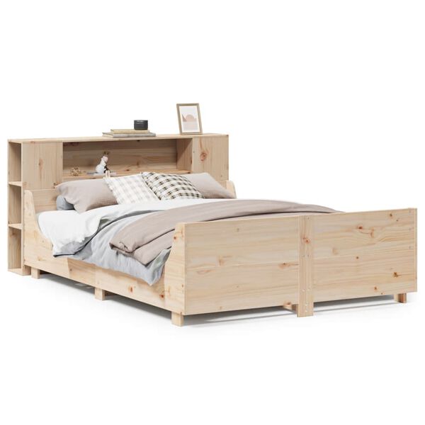 vidaXL Cadre de lit sans matelas 135x190 cm bois de pin massif