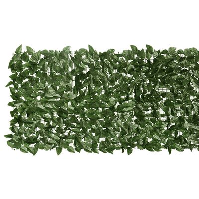 vidaXL Écran de balcon avec feuilles vert foncé 500x75 cm