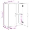 vidaXL Cabinet de Bureau avec &eacute;tag&egrave;re Ch&ecirc;ne noir 70 x 32 x 77.5 cm