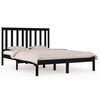 vidaXL Cadre de lit sans matelas noir bois massif