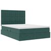 vidaXL Lit avec rangement et matelas Vert fonc&eacute; 140 x 200 cm Velours