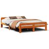vidaXL Cadre de lit sans matelas cire marron 150x200cm bois pin massif