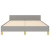 vidaXL Cadre de lit sans matelas gris clair 140x190 cm tissu