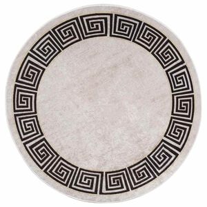 vidaXL Tapis lavable &phi;120 cm beige clair