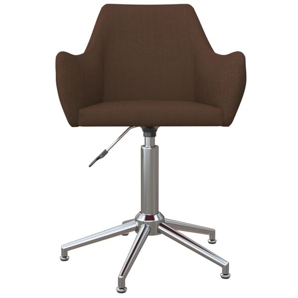 vidaXL Chaise pivotante &agrave; manger marron tissu