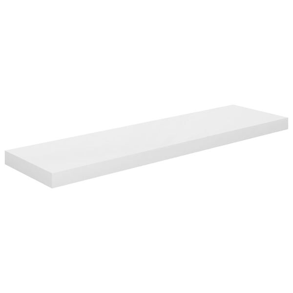 vidaXL &Eacute;tag&egrave;re murale flottante 2 pcs Blanc brillant 90x23,5x3,8cm MDF