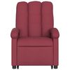 vidaXL Fauteuil inclinable &eacute;lectrique rouge bordeaux tissu