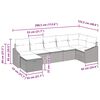 vidaXL Ensemble de Canap&eacute;s avec coussin 7 pcs polyrotin
