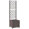 vidaXL Jardini&egrave;re avec treillis Marron 40x40x136 cm PP