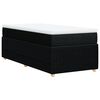 vidaXL Sommier &agrave; lattes de lit avec matelas Noir 90x190 cm Tissu