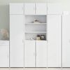 vidaXL Buffet haut blanc 80x42,5x185 cm bois d'ing&eacute;nierie