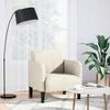 vidaXL Fauteuil avec accoudoirs cr&egrave;me 54 cm velours