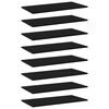 vidaXL Panneaux de biblioth&egrave;que 8 pcs Noir 80x40x1,5 cm Agglom&eacute;r&eacute;