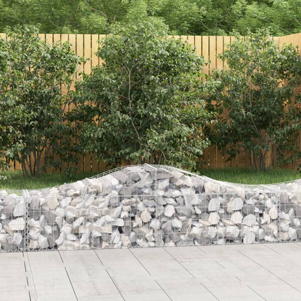 vidaXL Paniers &agrave; gabions arqu&eacute;s 9 pcs 200x50x40/60 cm fer galvanis&eacute;