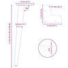 vidaXL Pieds de table basse coniques 4 pi&egrave;ces Blanc 30-31 cm Acier