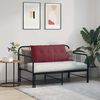 vidaXL Coussin de Dos Bordeaux 100 x 19 x 50 cm tissu