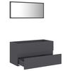 vidaXL Ensemble de meubles de salle de bain 2 pcs Gris