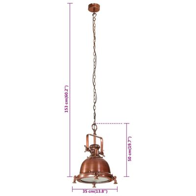 vidaXL Lampe suspendue 35x35x153 cm aluminium