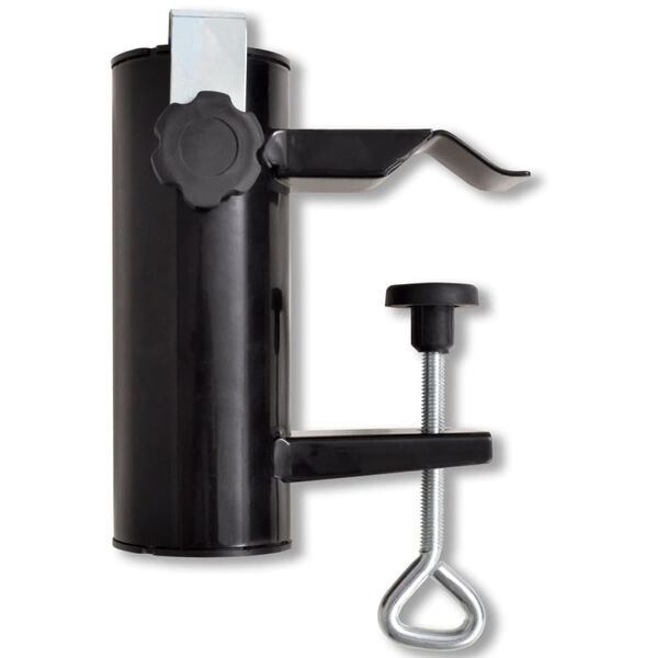 vidaXL Porte-parasol d'ext&eacute;rieur Acier Noir