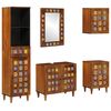 vidaXL Ensemble de mobilier de salle de bain avec tiroir 5 pcs Noyer